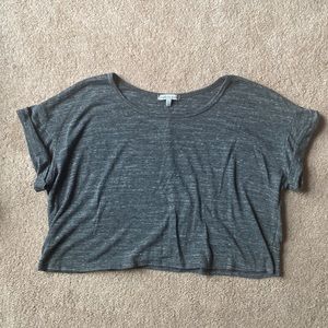 Grey crop tee